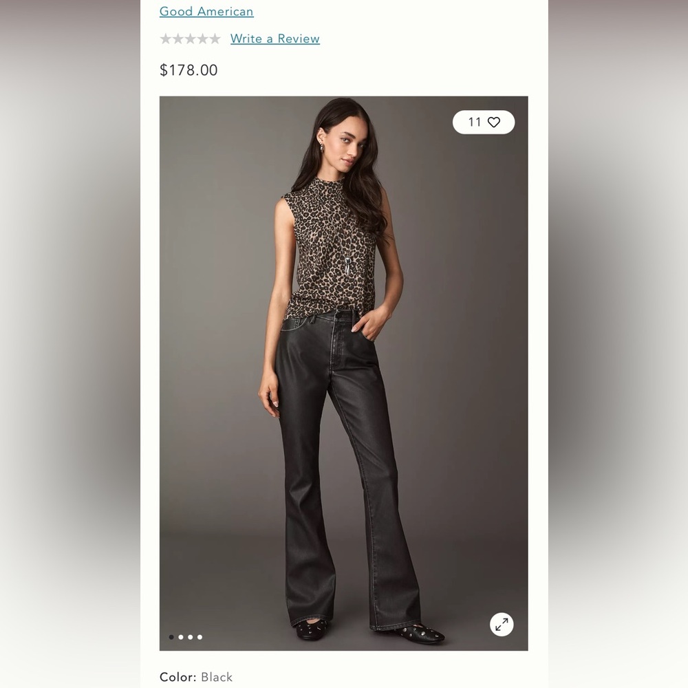 Good American Classic Bootcut Faux-Leather Pants